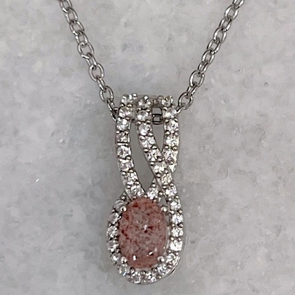 Cherry Tanzurine Zircon Sterling Silver Pendant Necklace - Picture 5 of 12